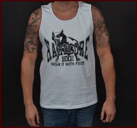 Tank Top "Fighting Dog" white